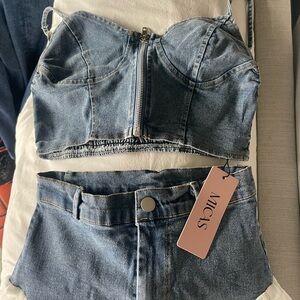 MICLS Women's Denim Set - Blue